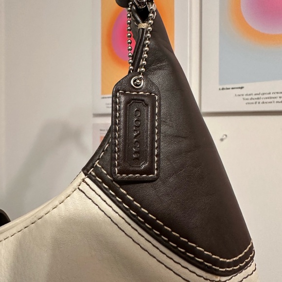 Vintage coach hampton ivory hobo shoulder handbag - Picture 3 of 7